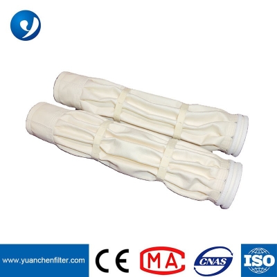 Túi lọc Polyester xếp nếp 550GSM Màng PTFE cho nhà máy thép điện xi măng